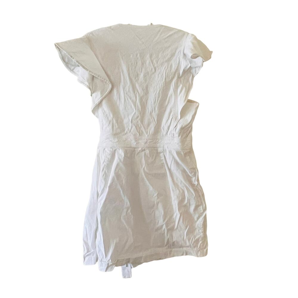 A.L.C Sidelle Linen Blend Wrap Dress Size 14 Off White - Picture 3 of 11